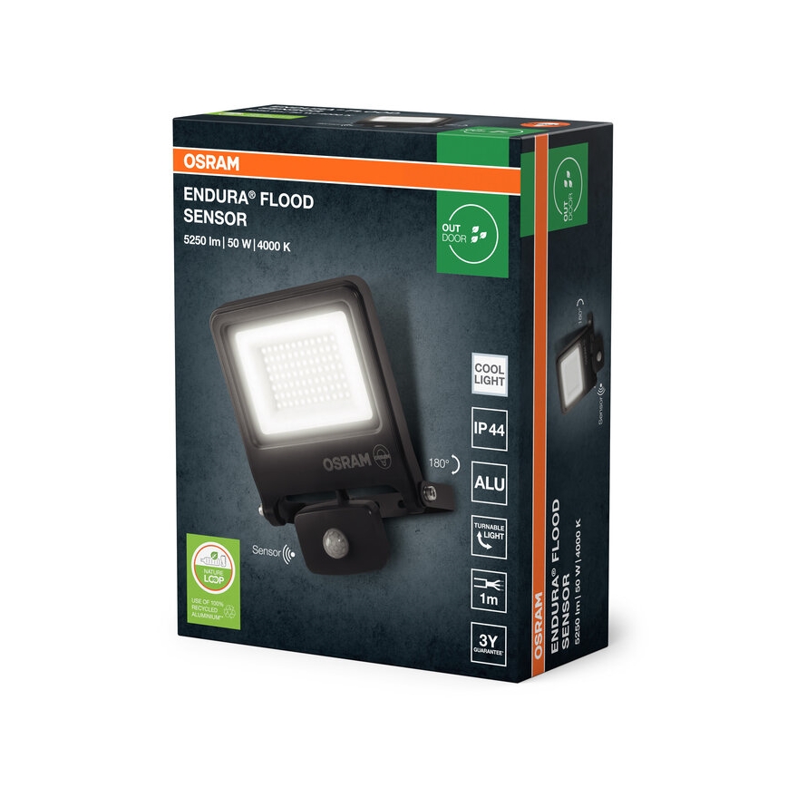 Osram - projecteur LED avec détecteur ENDURA LED/50W/230V 4000K IP44