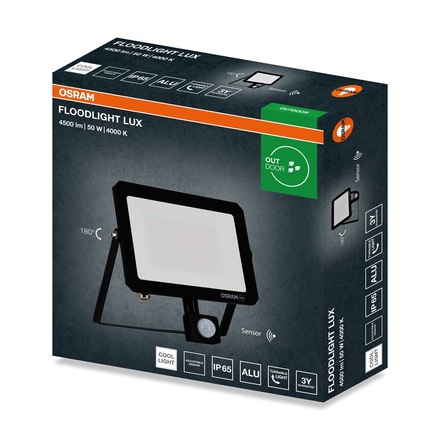 Osram - Projecteur LED avec détecteur FLOODLIGHT LED/50W/230V 4000K IP65