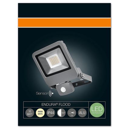 Osram - projecteur LED extérieur avec détecteur ENDURA 1xLED/30W/230V IP44