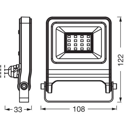 Osram - Projecteur LED ENDURA LED/10W/230V 3000K IP65