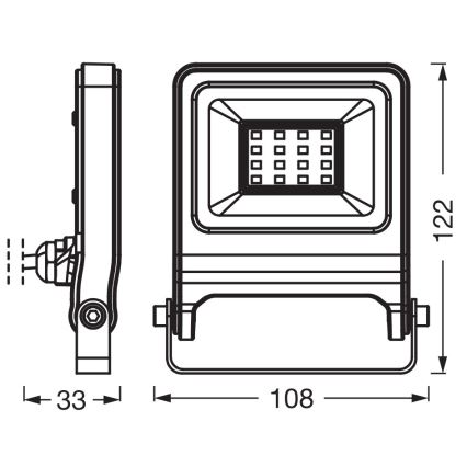 Osram - Projecteur LED ENDURA LED/10W/230V 3000K IP65
