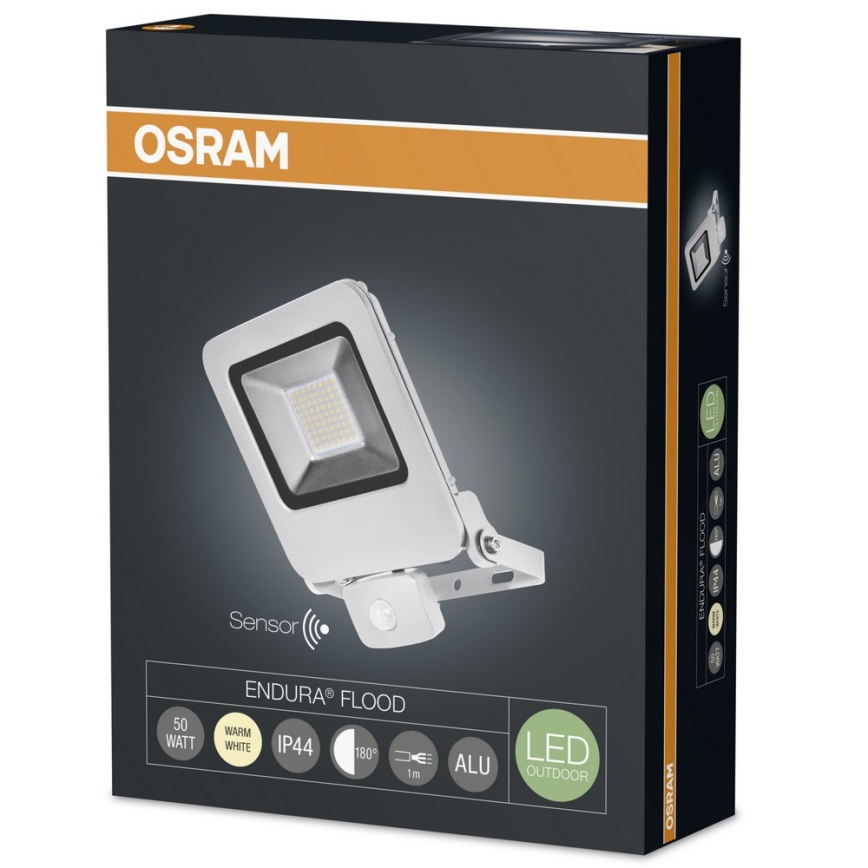 Osram - Projecteur LED extérieur avec détecteur ENDURA LED/50W/240V IP44  blanc