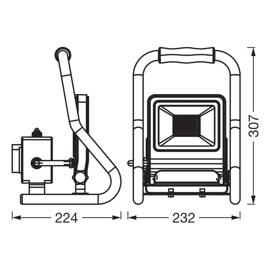 Osram - Projecteur LED sur pied R-STAND LED/30W/230V 4000K P44 orange