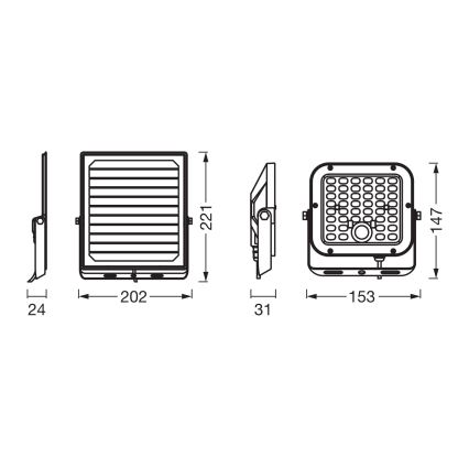 Osram - projecteur solaire LED dimmable avec capteur ENDURA LED/10W/4,2V 4000K IP65 noir + télécommande