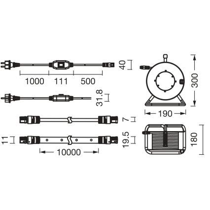 Osram - Ruban LED d'extérieur FLEX 10m LED/70W/230V IP65