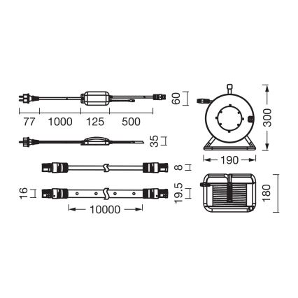 Osram - Ruban LED RGB d'extérieur dimmable FLEX 10m LED/70W/230V IP65 + télécommande