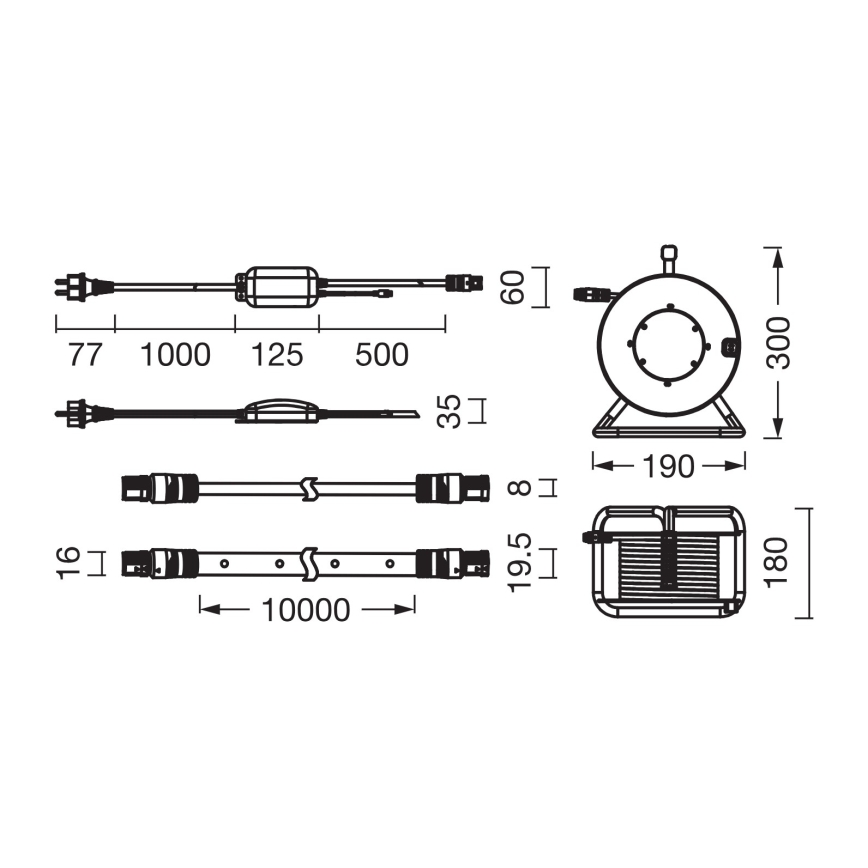 Osram - Ruban LED RGB d'extérieur dimmable FLEX 10m LED/70W/230V IP65 + télécommande