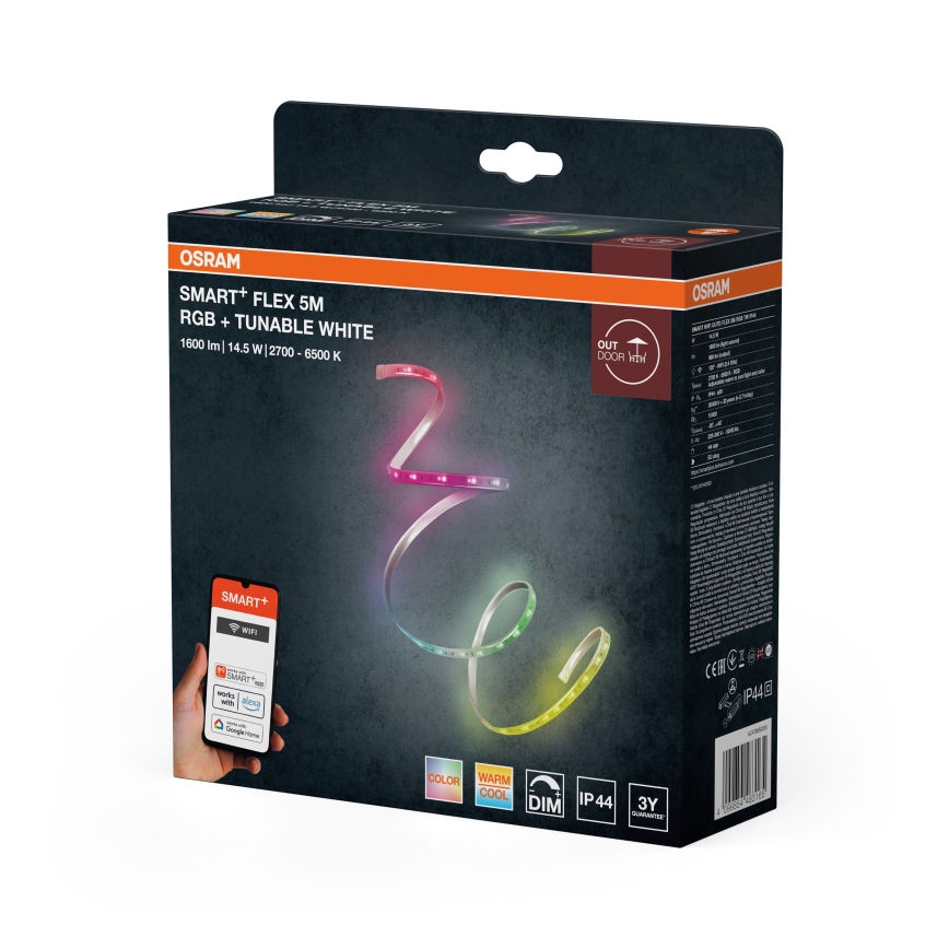 Osram - Ruban LED RGBW d'extérieur dimmable SMART+ FLEX 5m LED/14,5W/230V 2700-6500K IP44 Wi-Fi