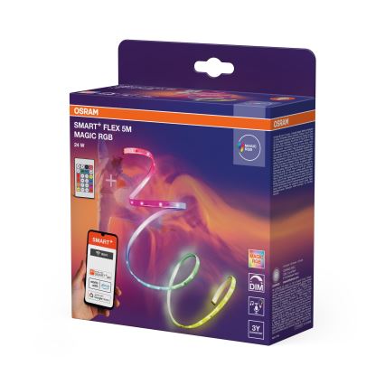 Osram - Ruban LED RGB dimmable SMART+ MAGIC FLEX 5 m LED/24W/230V Wi-Fi + télécommande