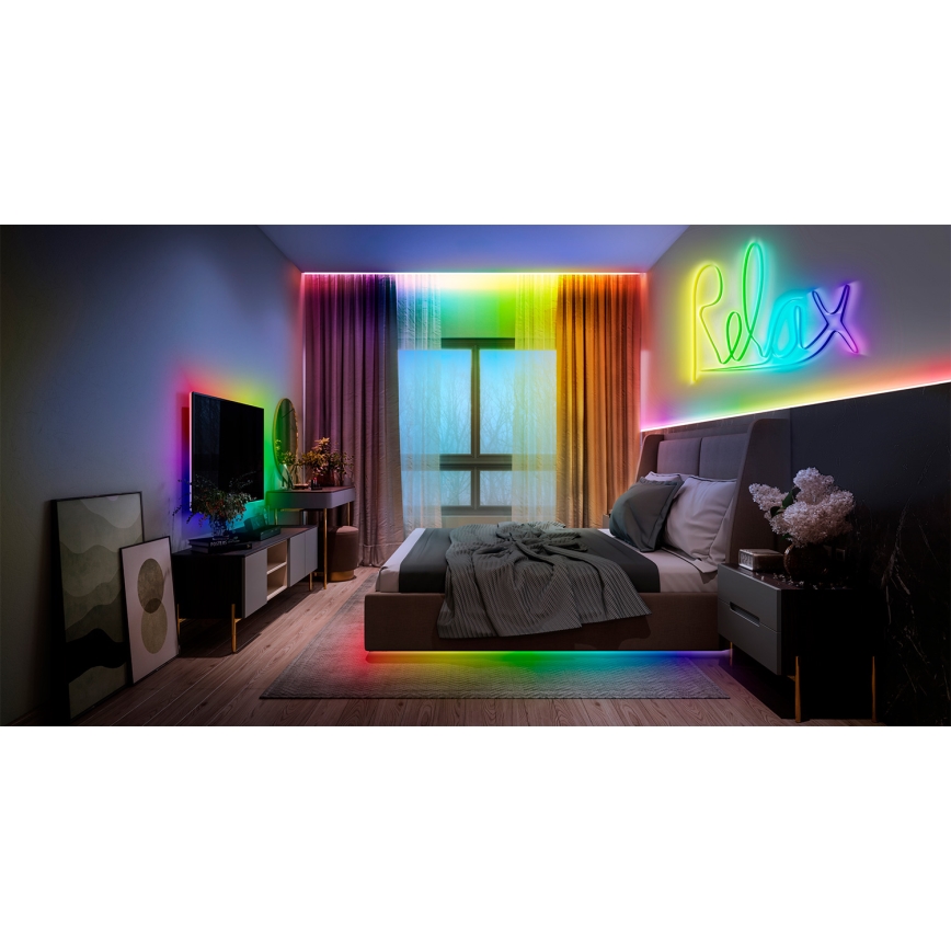 Osram - Ruban LED RGB dimmable SMART+ MAGIC 3 m, 22 W, 230 V, Wi‑Fi + télécommande