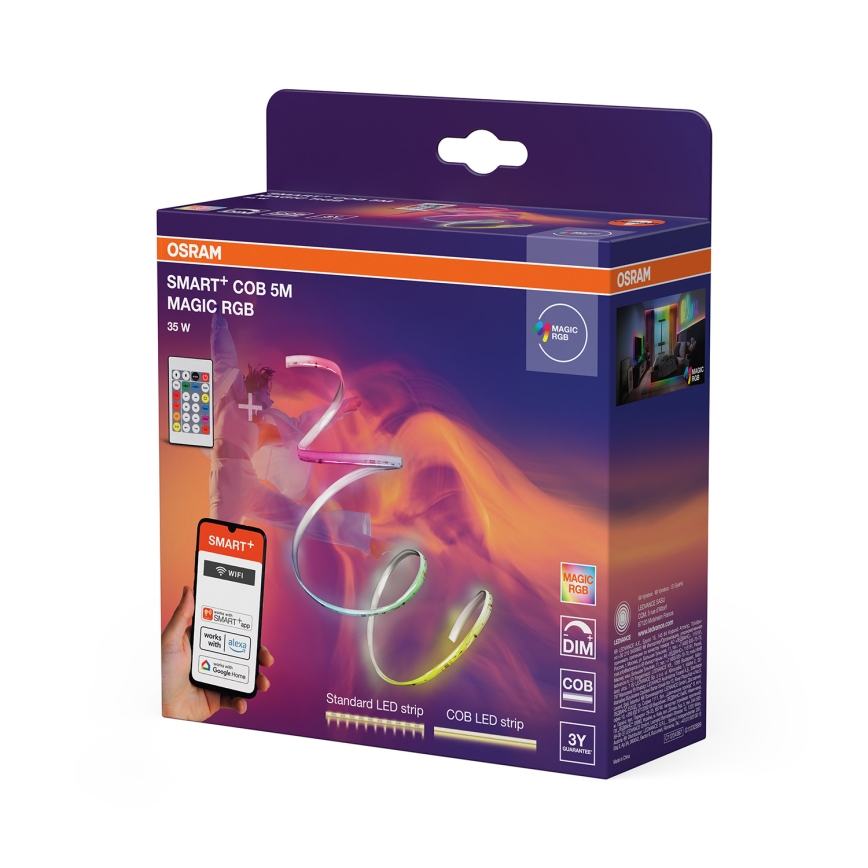 Osram - Ruban LED RVB dimmable SMART+ MAGIC 5m LED/35W/230V Wi-Fi + télécommande