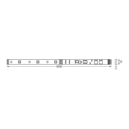 Osram - Ruban LED RGBW dimmable FLEX 3m LED/10W/230V + télécommande
