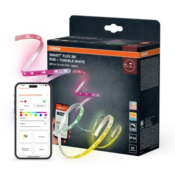 Osram - Ruban LED RVB + blanc variable dimmable d'extérieur SMART+ FLEX 3 m LED/12,5W/230V 2700-6500K IP44 Wi-Fi