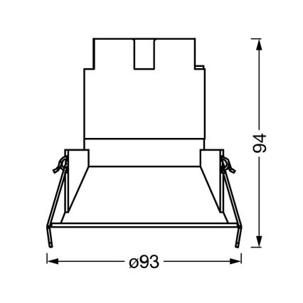 Osram - Spot encastré LED SPOT TWIST LED/10W/230V 4000K Ø 9,3 cm blanc/noir