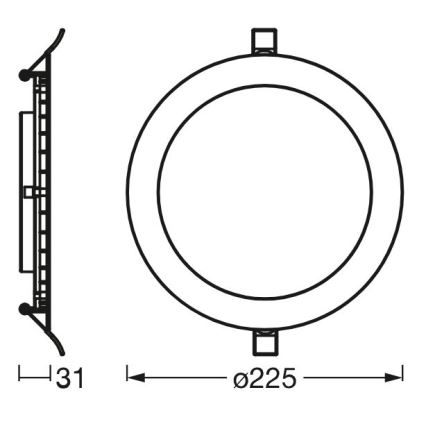 Osram - Spot encastrable SLIM LED/22W/230V 4000K