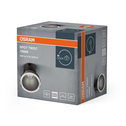 Osram - Spot encastré LED SPOT TWIST LED/5W/230V 4000K Ø 7 cm blanc/argenté
