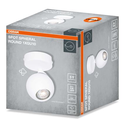 Osram - Spot SPHERAL 1xGU10/6W/230V blanc