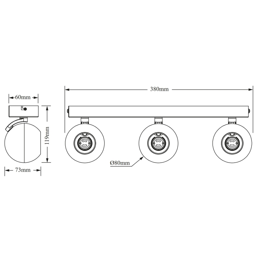 Osram - Spot SPHERAL 3xGU10/6W/230V blanc