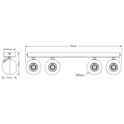 Osram - Spot SPHERAL 4xGU10/6W/230V blanc
