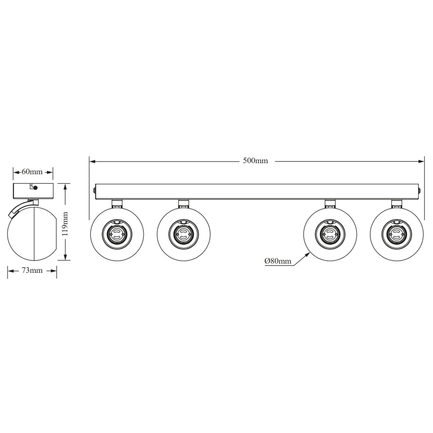 Osram - Spot SPHERAL 4xGU10/6W/230V blanc