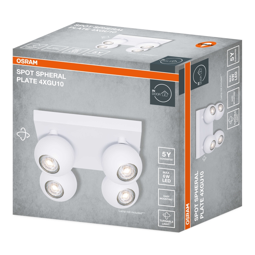 Osram - Spot SPHERAL 4xGU10/6W/230V blanc