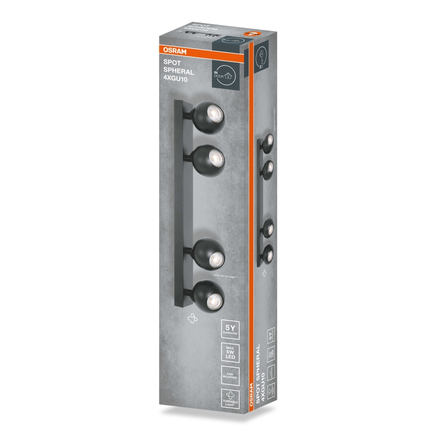Osram - Spot SPHERAL 4xGU10/6W/230V noir