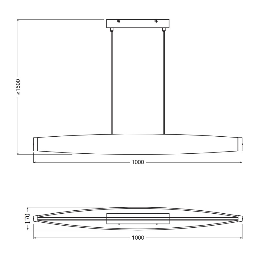 Osram - Suspension LED à câble DECOR FLAT LED/23W/230V gris