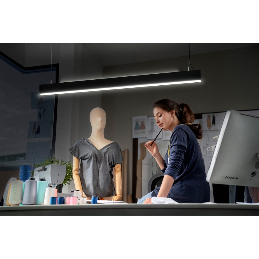 Osram - Suspension LED dimmable à câble OFFICE LINE LED/42W/230V 4000K 112,6 cm noire