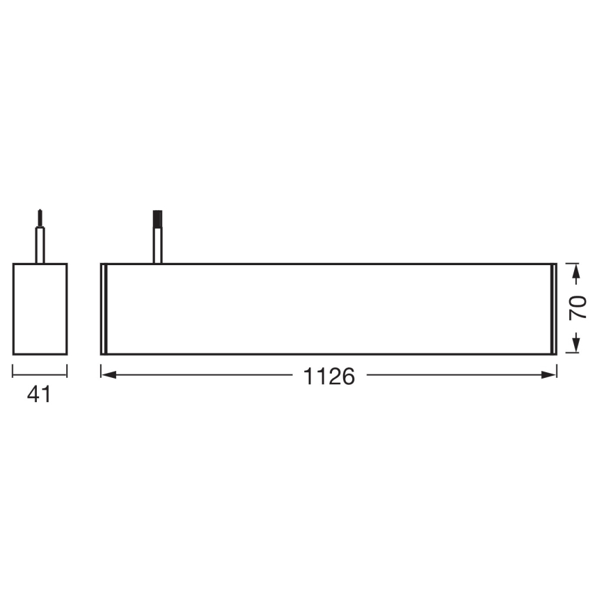 Osram - Suspension LED dimmable à câble OFFICE LINE LED/42W/230V 4000K 112,6 cm noire
