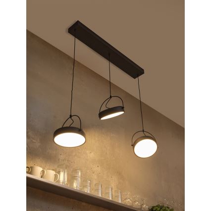 Osram - Suspension LED sur câble DECOR PUCK 3xLED/12W/230V noire