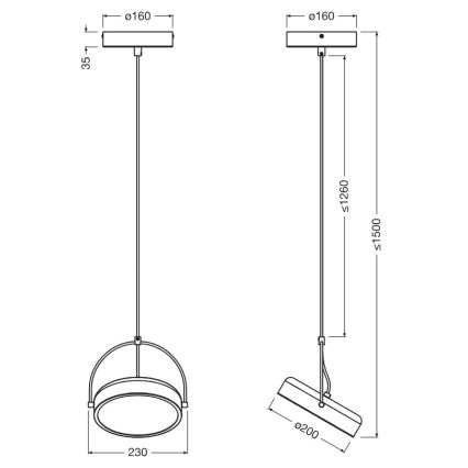 Osram - Suspension LED sur câble DECOR PUCK LED/12W/230V IRC 90 noire