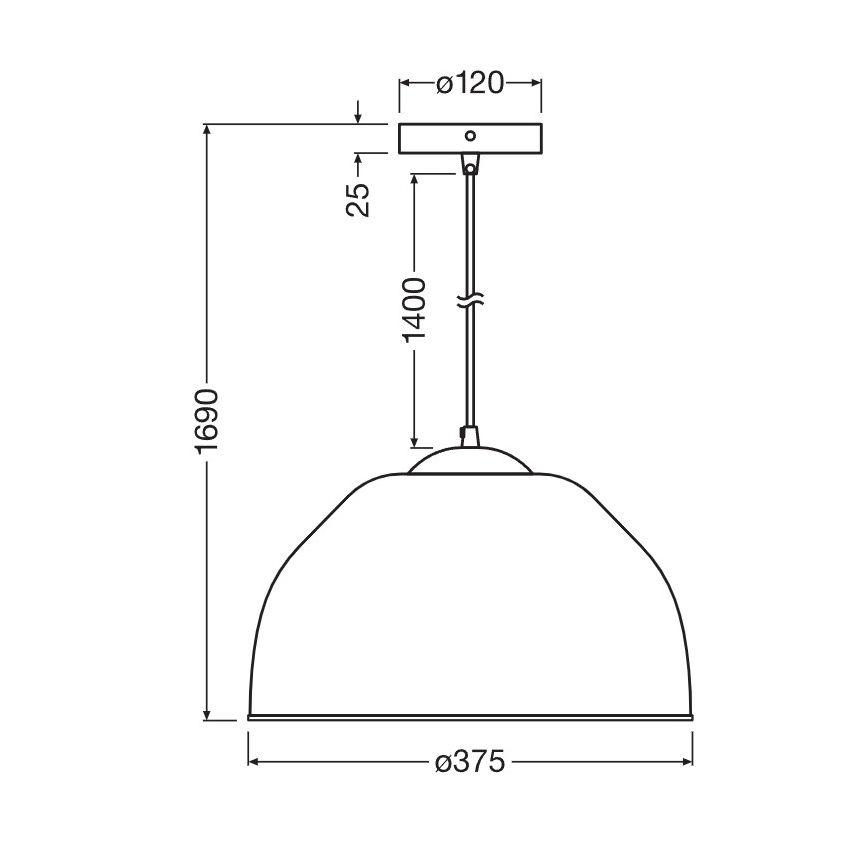 Osram - Suspension sur câble CAMEL BELL 1xE27/9W/230V Ø 37,5 cm