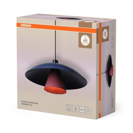 Osram - Suspension sur câble DECOR FLYING MUSHROOM 1xE27/25W/230V Ø 50 cm bleue