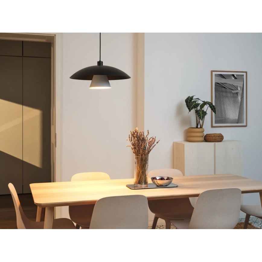 Osram - Suspension sur câble DECOR FLYING MUSHROOM 1xE27/25W/230V Ø 50 cm, noir