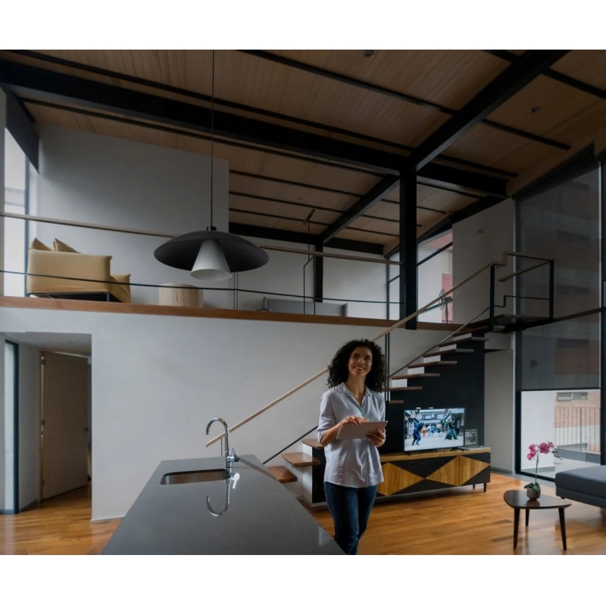 Osram - Suspension sur câble DECOR FLYING MUSHROOM 1xE27/25W/230V Ø 50 cm, noir