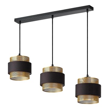 Osram - Suspension sur câble DECOR HORNET 3xE27/10W/230V noir/doré