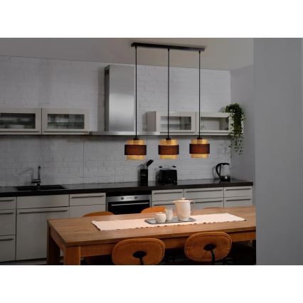 Osram - Suspension sur câble DECOR HORNET 3xE27/10W/230V noir/doré