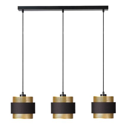 Osram - Suspension sur câble DECOR HORNET 3xE27/10W/230V noir/doré