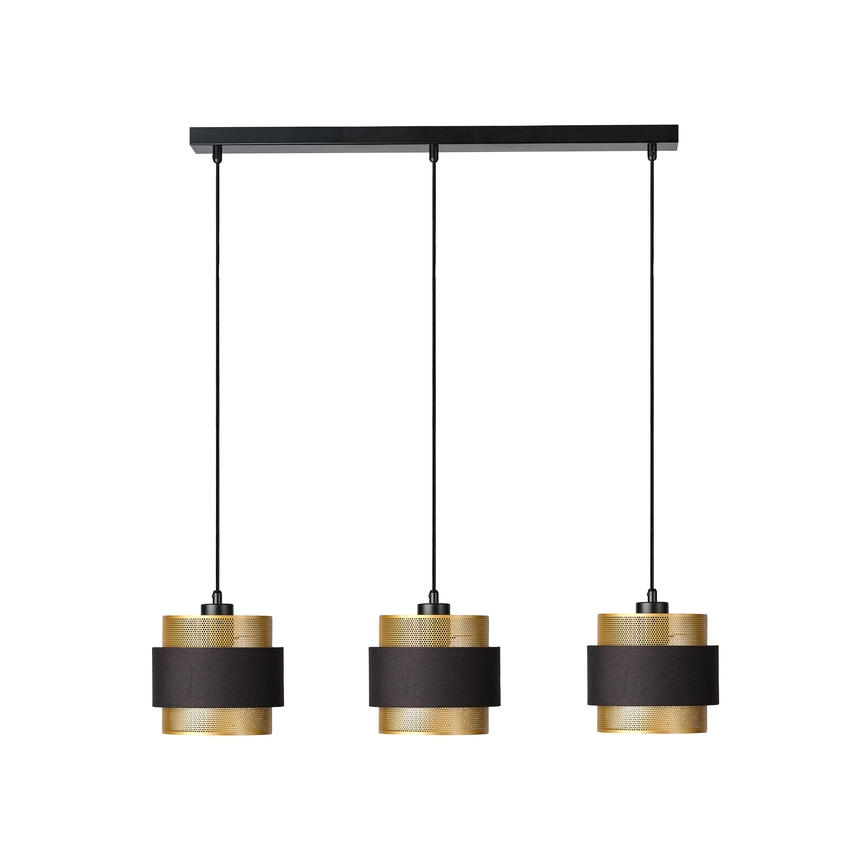 Osram - Suspension sur câble DECOR HORNET 3xE27/10W/230V noir/doré