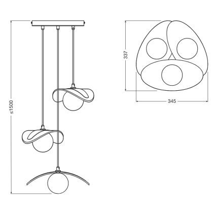 Osram - Suspension sur câble DECOR PEARL 3xG9/5W/230V beige