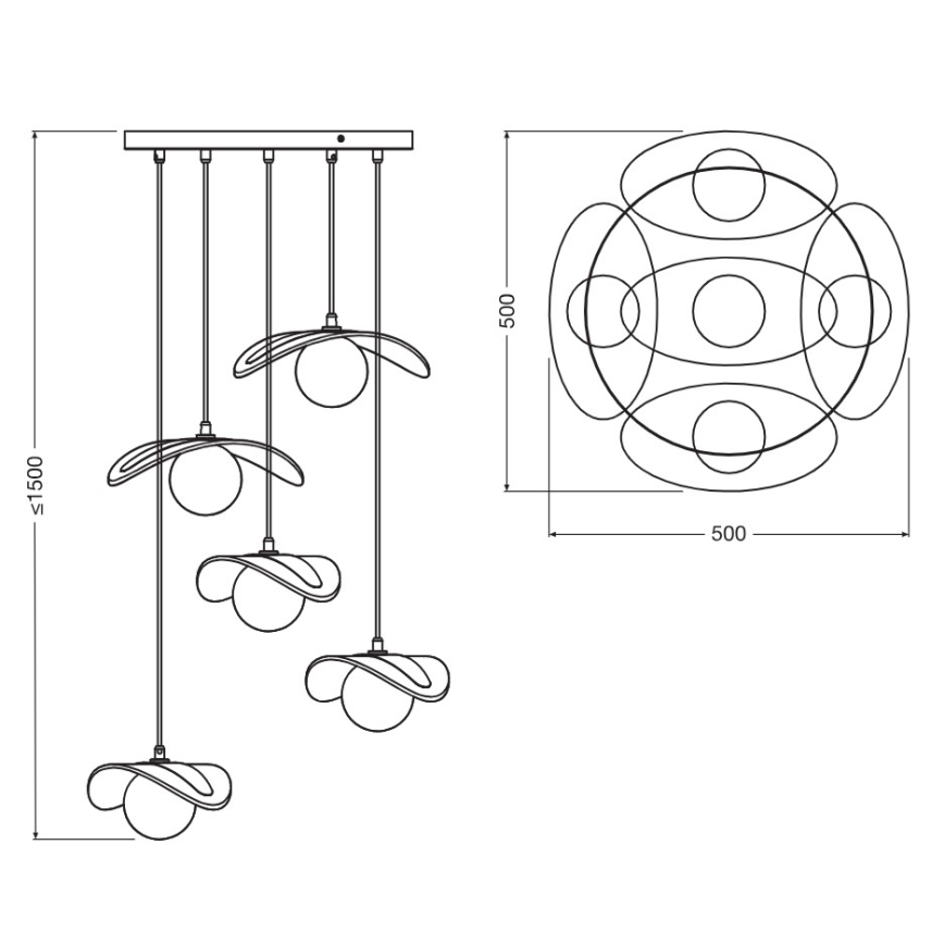 Osram - Suspension sur câble DECOR PEARL 5xG9/5W/230V beige