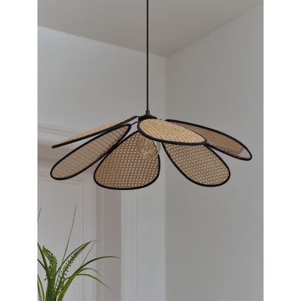 Osram - Suspension sur câble DECOR RATTAN 1xE27/15W/230V diam. 69 cm beige/noir