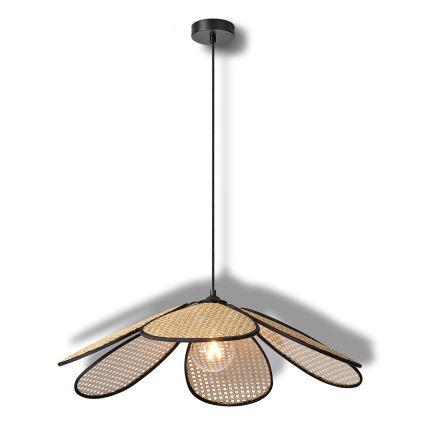 Osram - Suspension sur câble DECOR RATTAN 1xE27/15W/230V diam. 69 cm beige/noir