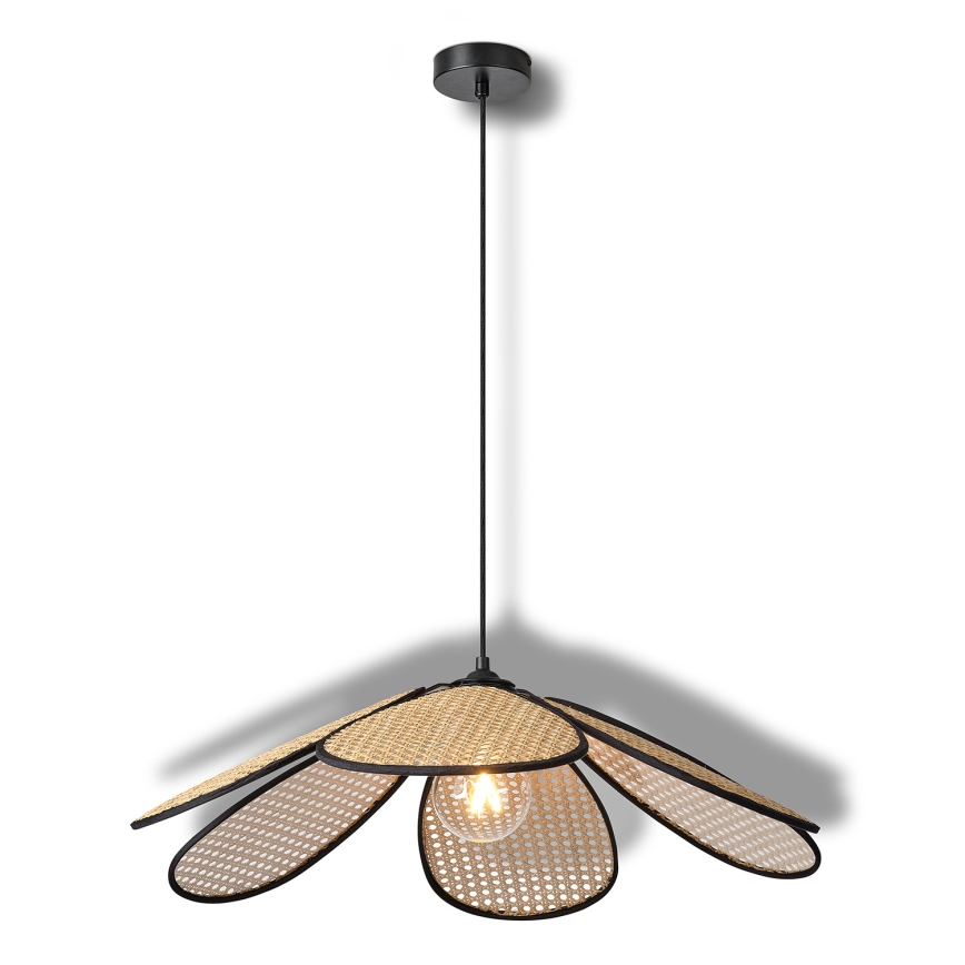 Osram - Suspension sur câble DECOR RATTAN 1xE27/15W/230V diam. 69 cm beige/noir