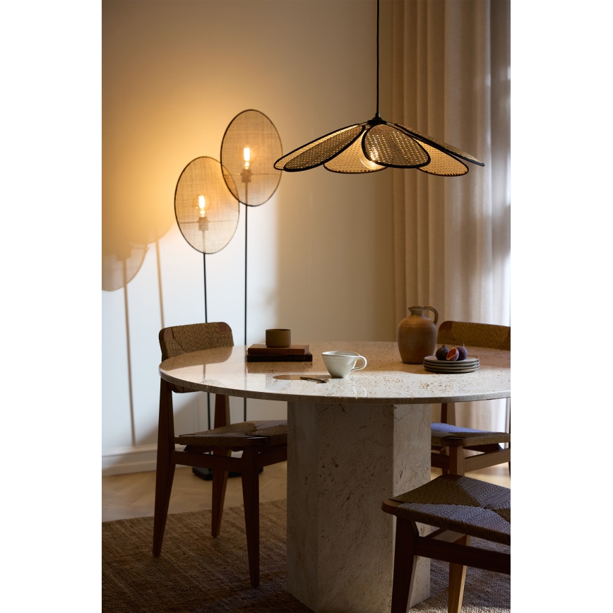 Osram - Suspension sur câble DECOR RATTAN 1xE27/15W/230V Ø 58 cm beige/noir