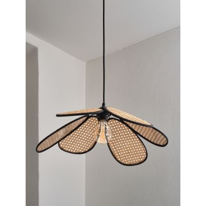 Osram - Suspension sur câble DECOR RATTAN 1xE27/15W/230V Ø 58 cm beige/noir