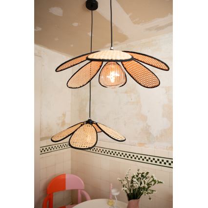 Osram - Suspension sur câble DECOR RATTAN 1xE27/15W/230V Ø 58 cm beige/noir