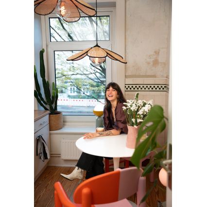 Osram - Suspension sur câble DECOR RATTAN 1xE27/15W/230V Ø 58 cm beige/noir