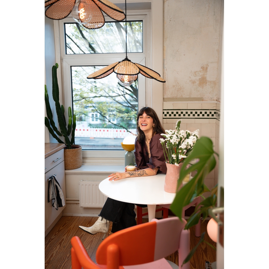 Osram - Suspension sur câble DECOR RATTAN 1xE27/15W/230V Ø 58 cm beige/noir