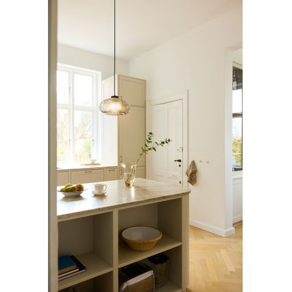 Osram - Suspension sur câble DECOR SMOKE 1xE27/12W/230V diam. 28 cm noir/gris fumé